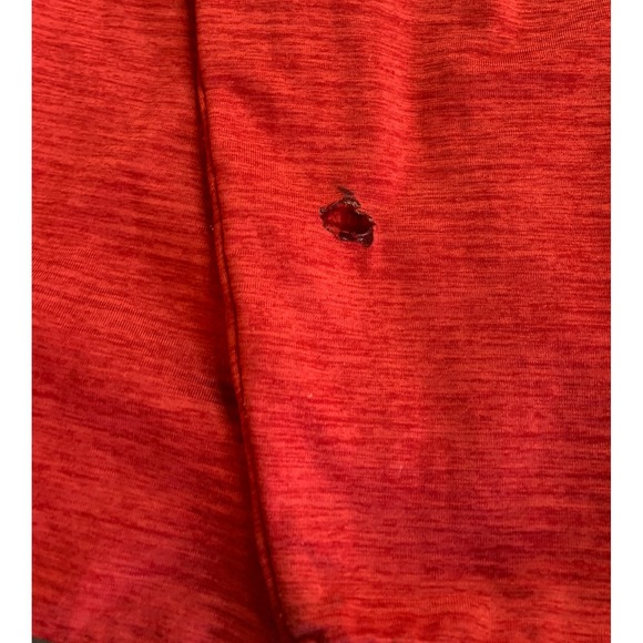 *Burn hole in sleeve PING Golf Pullover Men's XXL Red Quarter Zip Athletic Top - Picture 6 of 6